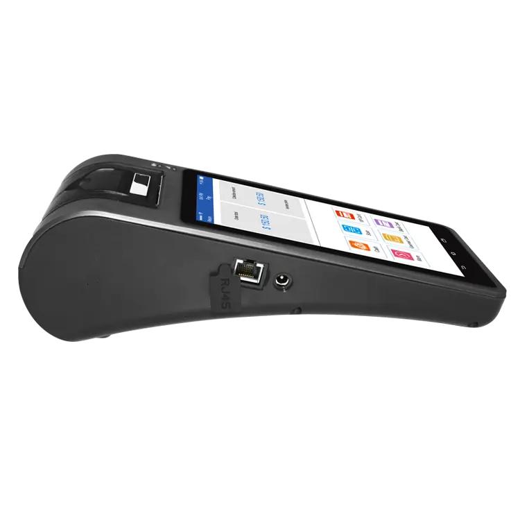 Hand-Held Pos Systeem Terminal Machine Nfc Reader Met Touch Screen/Pos Alles In Een Android Tablet Thermische printer