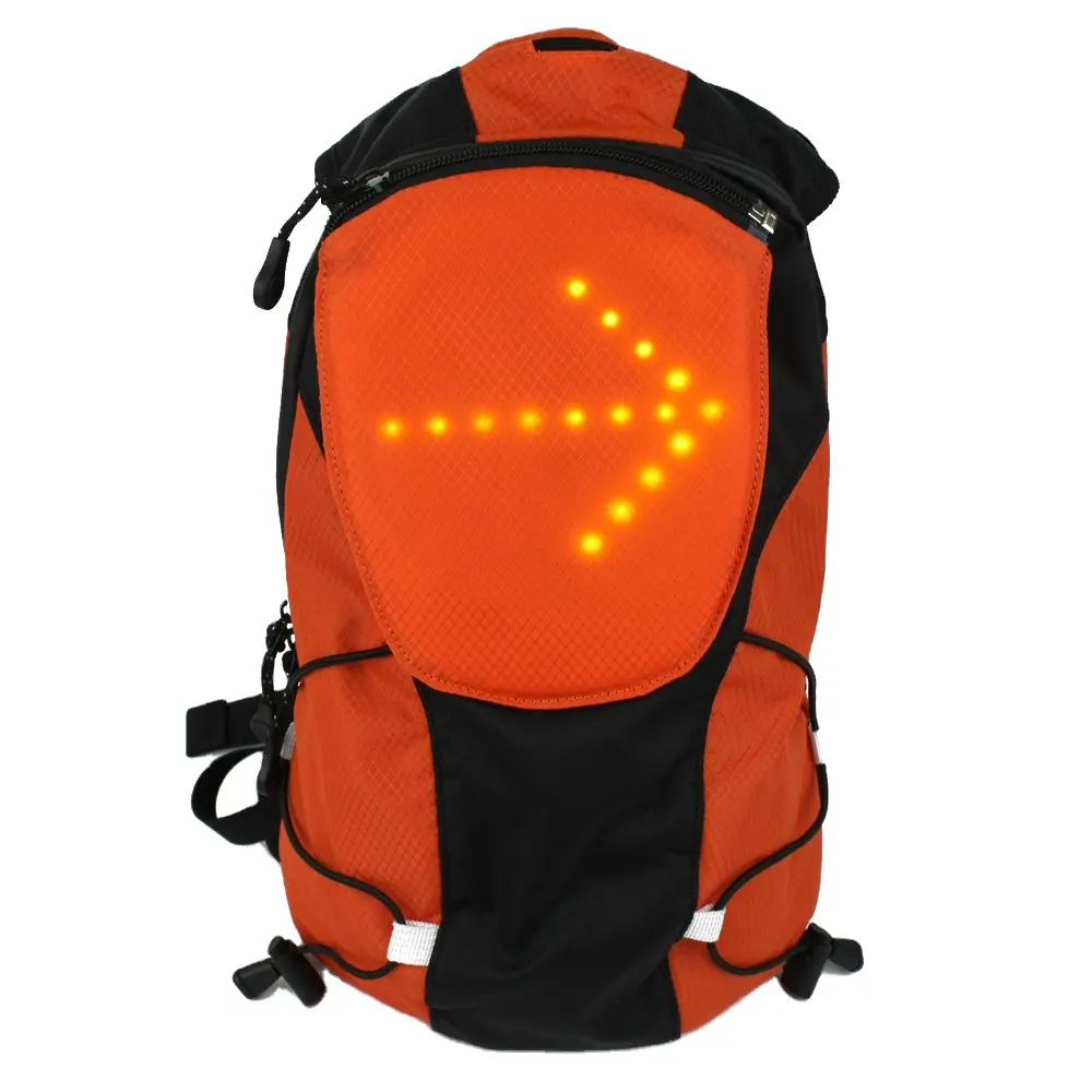 Bicycle Backpack Night Cycling LED Signal Backpack Bag Safety LED Light Indicator Reflective Bike Bag With Wireless Remote