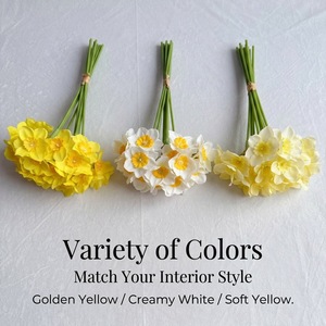 <b>Artificial</b> <b>Daffodils</b> Bouquet Yellow Plastic Fabric Wedding Decoration Home Ornament - Product Image 3