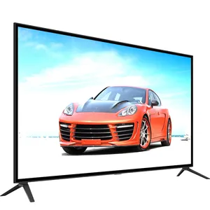 Network wifi wide screen large 2G+8G led tv 98 inch audio 4K ultra thin UHD tempered glass big lcd smart televisions