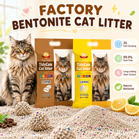 Pembelian Grosir Pasir Kucing Bentonit Alami Ramah Lingkungan 99% Bebas Debu Cepat Menggumpal Pengontrol Bau untuk Persediaan Toko Hewan Peliharaan