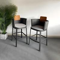 Ensemble de meubles de jardin imperméables et confortables de style européen, table haute de cour et chaise tressée pour bistrot et hôtel