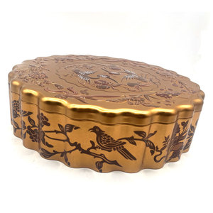 Tùy Chỉnh In Đầy Đủ Emboss Lớn Hình Dạng Không Thường Xuyên Cookie Sô Cô La Thực Phẩm <span class=keywords><strong>Tin</strong></span> Gói Có Thể Lễ Hội Quà Tặng Kim Loại Hộp - Product Image 4