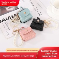 Porte-clés de voiture en cuir PU fait main, mini porte-clés de voyage, modèle 0324, vente en gros, directement de l'usine