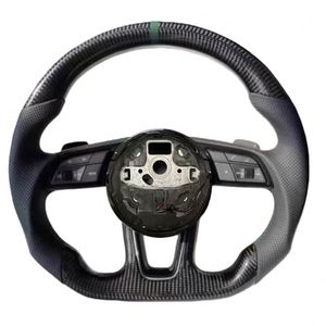 Volant de direction en fibre de carbone pour <span class=keywords><strong>Audi</strong></span> B9 S4 S5 <span class=keywords><strong>S6</strong></span> S7 S8 A1 A3 A4 A5 A6 A7 B8.5 B8 R8 TT Q5 Q7 - Vente Flash - Product Image 1