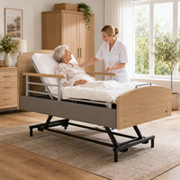 Lit médicalisé électrique moderne pour personnes âgées, lit de soins à domicile, lit réglable OEM pour la récupération des seniors, adapté aux femmes enceintes et à l'usage à domicile ou en maison de retraite