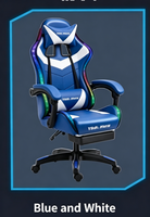 Chaise de jeu moderne pour e-sport, pivotante, inclinable, ergonomique, avec hauteur réglable, cadre en métal, accoudoirs en cuir synthétique