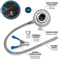 360 °   Jauge d'angle de couple magnétique professionnelle 2-en-1 réglable pour véhicules – Outil de mesure du couple et de l'angle de rotation