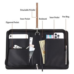 Housse de transport zippée pour <span class=keywords><strong>Bible</strong></span> pour femmes, étui de protection en cuir premium avec logo personnalisé et dragonne amovible - Product Image 4