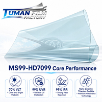 Film solaire automobile Tuman Clear View Nano Céramique Carbure de Titane pour pare-brise, anti-chaleur, anti-UV et anti-IR