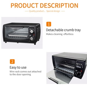 Mini <span class=keywords><strong>four</strong></span> électrique portatif multifonctionnel 10L <span class=keywords><strong>grille</strong></span>-<span class=keywords><strong>pain</strong></span> et <span class=keywords><strong>four</strong></span> à pizza pour la cuisine avec ETL - Product Image 4
