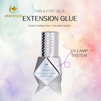 Colle liquide pour extensions de cils, hypo-sensible, résistante à l'eau, sans alcool, séchage rapide, protection UV, en flacon