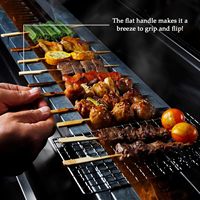 Brochettes de barbecue en bambou jetables, bâtonnets de kebab en bois naturel pour grillades, satay, viande, légumes, cuisine en plein air, fête