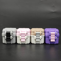 Boîte de rangement en plastique PETG imprimée en 3D, qualité alimentaire, dégradé de couleurs, 3 ml, 6 compartiments, étui de voyage pour la protection des échantillons en flacon
