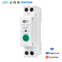 Disjoncteur intelligent WIFI OEM 1P+N 10A 63A 220V avec compteur d'énergie KWh, fonction de temporisation, disjoncteur différentiel (RCBO) KYTOB9L-63M Tuya/SmartLife