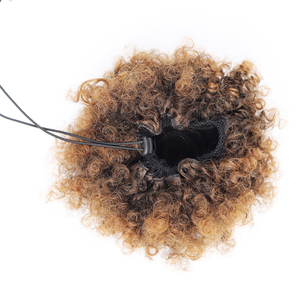Claquettes à bras magique synthétique bouclées, extension capillaire <span class=keywords><strong>avec</strong></span> <span class=keywords><strong>chignon</strong></span>, pièce afro, vente en gros d'usine - Product Image 1