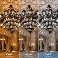 Grand lustre de mosquée arabe, lampe suspendue marocaine personnalisée en métal ajouré pour hall d'hôtel et projets de villas