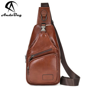 AndoBag - Bolsos de Pecho de Cuero Vacuno Genuino para Hombre, Bolsos Cruzados de un Solo Hombro para Viajes al Aire Libre, Bolso de Mensajero, Bolso de Mano Masculino 9125 - Product Image 1