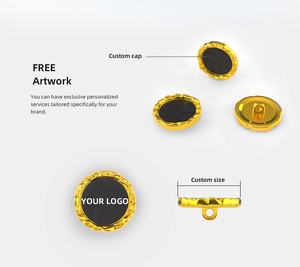 Mới Lạ hợp kim may 23mm xuống lỗ Shank nút 16L Hollow Vàng Đánh Bóng Chống Vàng Shank nút - Product Image 5