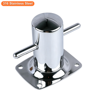 Borne d'amarrage cruciforme simple ou double en acier inoxydable de qualité marine pour quai de port, yacht et bateau, fournisseur chinois