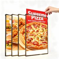 Boîte à lumière publicitaire ultra-mince pour menu lumineux mural en verre trempé pour les salons de thé et les centres commerciaux