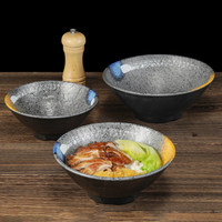 Bols en mélamine 7/8/9 pouces Pâtes Salade Nouilles Ramen Soupe Bol Noir