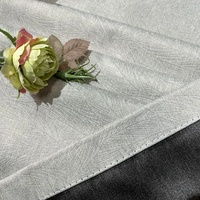 Approvisionnement d'usine Feuilles Motif En Relief Lin Style 95% Tissu De Rideau En Polyester Occultant Avec 2.8/3.2M Largeur