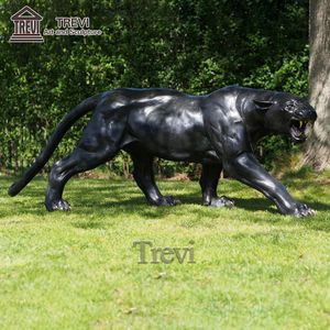 Scultura <span class=keywords><strong>di</strong></span> Pantera Nera in Bronzo, Statua <span class=keywords><strong>di</strong></span> Mascotte Animale per Decorazione Esterna - Product Image 2