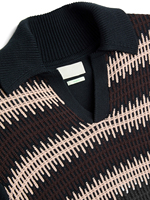 Pull à manches courtes de style Preppy pour hommes, gilet personnalisé bicolore, col en V, pull en tricot à rayures texturées, anti-rétrécissement pour le printemps