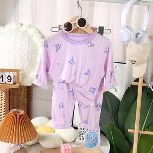 ชุดนอนเด็กฤดูร้อน Youyuan Bao SH-54 ปี 2024 ลายการ์ตูนน่ารัก สวมใส่สบาย เหมาะสำหรับเด็กผู้ชายและเด็กผู้หญิง แขนยาว ชุดใส่ในห้องแอร์ ผ้าฝ้าย 100% - Product Image 4