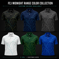 Polo de golf personnalisé OEM ODM pour hommes, tissu tricoté respirant anti-odeur, imprimé à lignes épaisses, chemise de sport