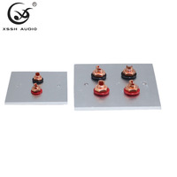 Plaque de terminaison pour haut-parleur YIVO XSSH Audio OEM ODM HiFi haut de gamme, borne de liaison en laiton plaqué cuivre rouge, accessoires audio pour amplificateur