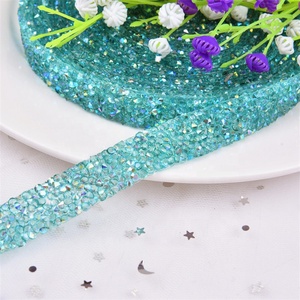ความกว้าง 15 มม. Hot-fix AB คริสตัล Rhinestone หินเรซิ่นริบบิ้นเทปตัดเหล็กบนโต๊ะเสื้อผ้ากระเป๋าตกแต่ง - Product Image 4