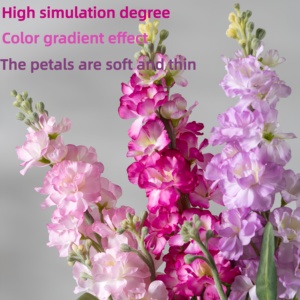 Printemps Couleur Violet Réaliste À La Main Soie Fleurs Artificielles 29.53 pouces Faux Floral Mariage Décor À La Maison Matériaux - Product Image 3