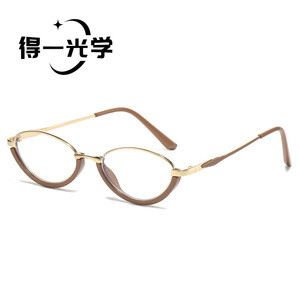 แว่นตากรอบเล็กทรงแคทอาย วัสดุ PC ป้องกันแสงสีฟ้า แว่นกันแดดสำหรับผู้หญิง - Product Image 4
