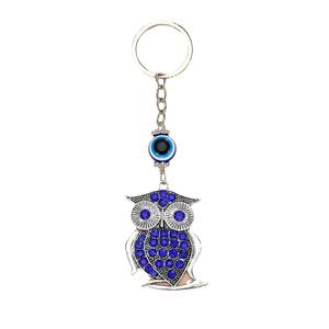 2025 Trendy Ethnic Style Turkish Blue Evil Eye Rhinestone Butterfly Camel Elephant <strong>Owl</strong> Fish Mermaid Pendant <strong>Keychain</strong> Key Ring - Product Image 5