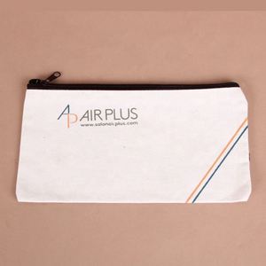 Bolsa de Maquillaje de Lona con Cremallera y Logotipo Personalizado, Bolsa de Cosméticos de Viaje Pequeña de Algodón de Lujo para Mujer, Estuche para Lápices - Product Image 2