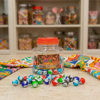 Caramelos de chocolate sólido multicolor con temática de billar, 100 unidades en frasco, dulces para fiestas deportivas, venta al por mayor