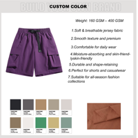 Shorts Cargo Essentiels Personnalisés pour Hommes – Idéaux pour la Course, le Sport, le Basketball, l'Entraînement et les Loisirs – Séchage Rapide