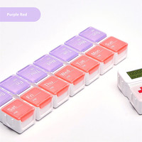 Distributeur de médicaments quotidien, organiseur de pilules 7 jours, boîte à pilules hebdomadaire avec rappel et alarme, pour vitamines, huiles de poisson, et autres médicaments.