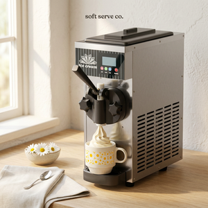 Macchina Professionale per Gelato Soft da Banco 220V, Monobocca in Acciaio Inox, per Caffetterie e Negozi di Snack - Product Image 1