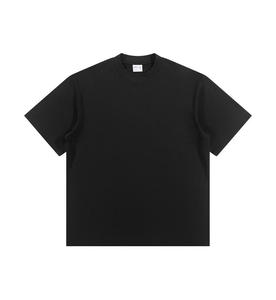 Maglietta da uomo oversize in cotone 300 Gsm di alta qualità con collo finto Plus Size t-Shirt da uomo