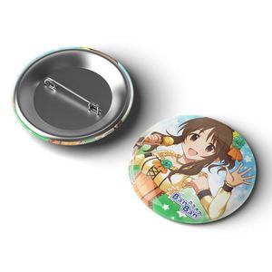 Badges circulaires en plastique personnalisés avec mascotte animée de dessin animé, thème Ange Musique & Amour - Épingles promotionnelles durables - Product Image 6