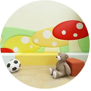 Kinder Selbst klebende PVC-Schaum Wanda uf kleber Wohnkultur Cartoon 3d Tapete Ziegel zum Verkauf