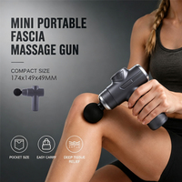 Mini pistolet de massage portatif à percussion pour relaxation musculaire profonde, 4 têtes de massage, rechargeable USB, corps entier, pour athlètes