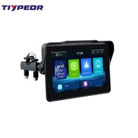 TIYPEOR 7 pouces Portable Moto Sans Fil CarPlay Android Auto Écran Moto Navigation Moto Sans Fil Moto Carplay