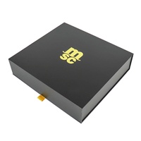 Crown Win Emballage écologique recyclable en carton rigide noir magnétique pour crème pour les yeux, avec gaufrage, pour les petites entreprises e-commerce