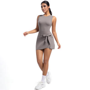 Vente en gros Prêt à expédier Robe de yoga de golf anti-transparence pour femmes de grande taille Vêtements de fitness respirants pour adultes Shorts Logo personnalisé - Product Image 6