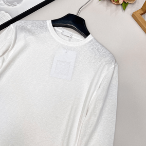 Camiseta de manga larga con cuello redondo y puños en contraste, corte ajustado, básica para uso diario informal - Product Image 5