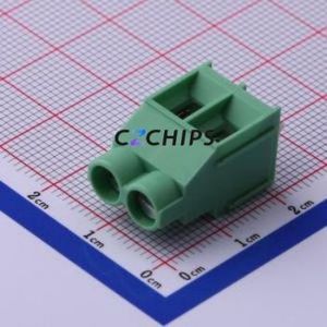 1714955 Screw Terminal Block Through hole Component (THT),P=6.35mm Connector 1x2P 6.35mm Green Through Hole - Product Image 1